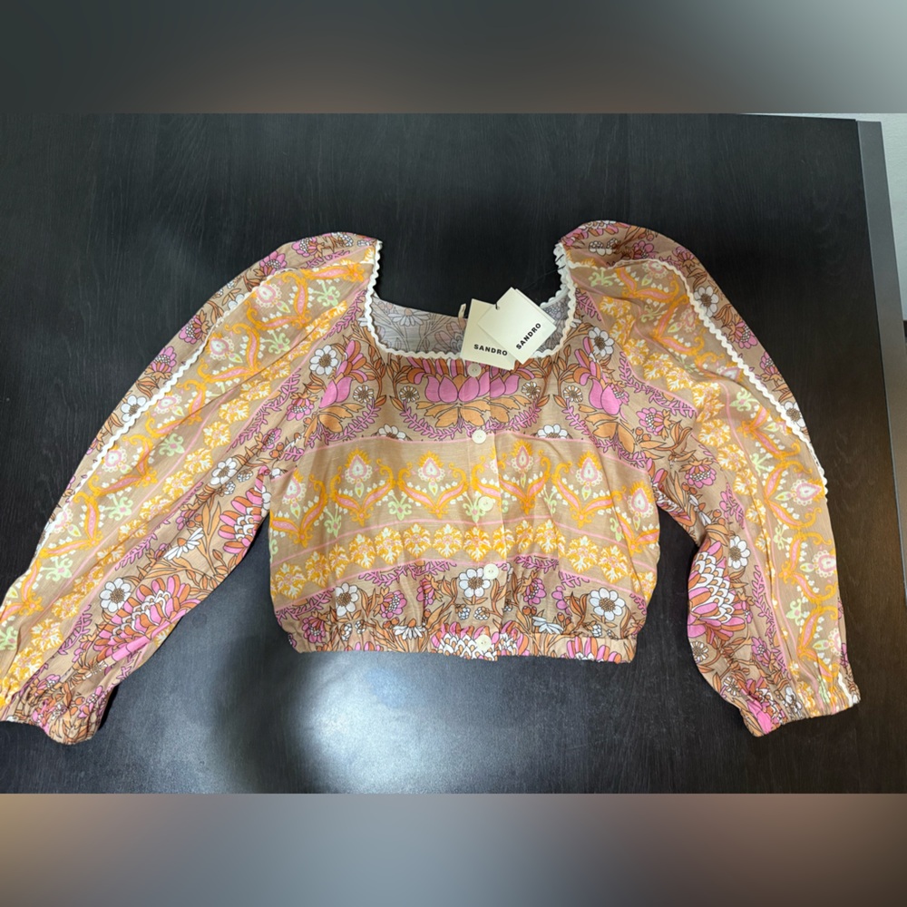 Sandro Multicolor Floral Top